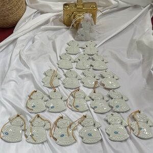 Vintage Snowman with a Broom and Pipe Christmas Tree Ornament made in Japan